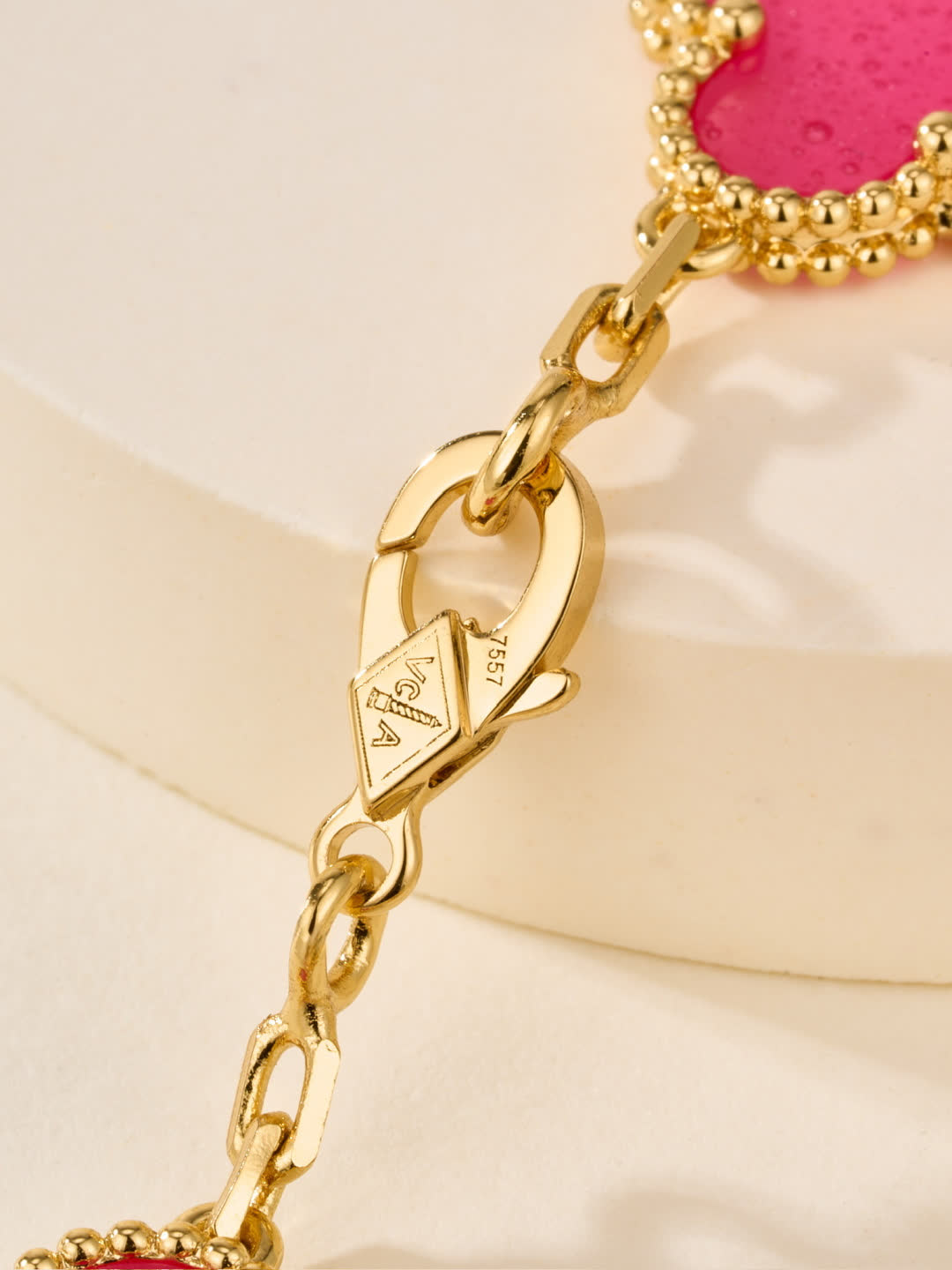 Van Cleef & Arpels Magic Alhambra Pink Enamel Bracelet